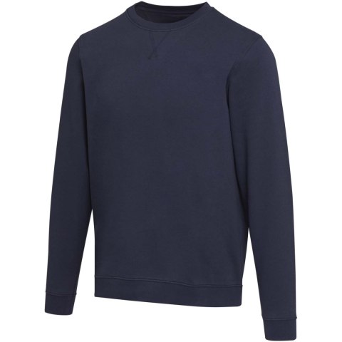 Jasper organiczna bluza unisex z recyklingu o gramaturze 280 g/m² z okrągłym dekoltem i certyfikatem OCS granatowy