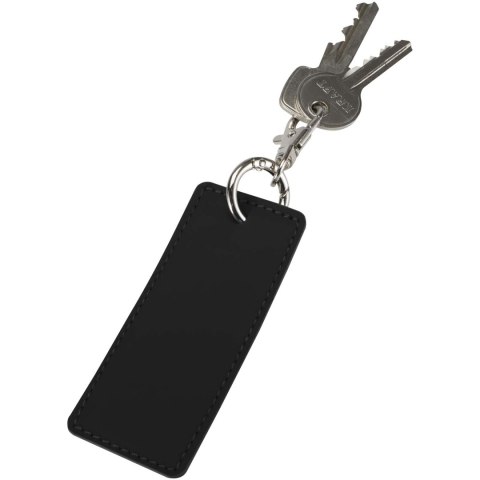 Resi Plus brelok z prostokątną zawieszką z recyklingowanego materiału z certyfikatem GRS czarny (13014190)