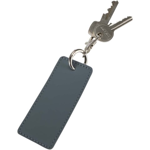 Resi Plus brelok z prostokątną zawieszką z recyklingowanego materiału z certyfikatem GRS szaroniebieski (13014155)