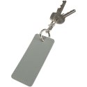 Resi Plus brelok z prostokątną zawieszką z recyklingowanego materiału z certyfikatem GRS szary (13014182)