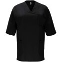 Panacea 160 g/m2 bluzka do pracy unisex z krótkim rękawem czarny (R90983O2)