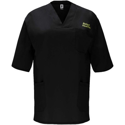 Panacea 160 g/m2 bluzka do pracy unisex z krótkim rękawem czarny (R90983O6)