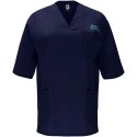Panacea 160 g/m2 bluzka do pracy unisex z krótkim rękawem granatowy (R90981R3)