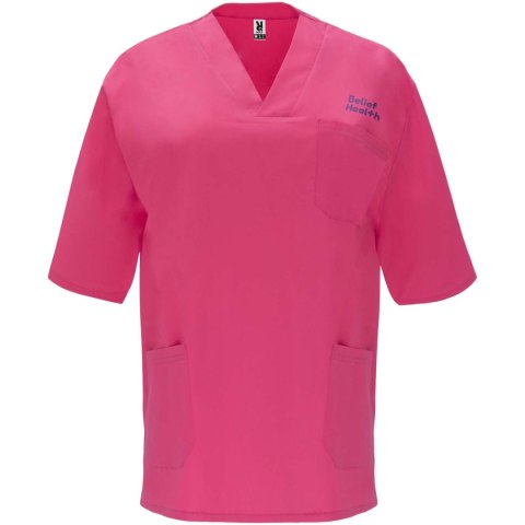 Panacea 160 g/m2 bluzka do pracy unisex z krótkim rękawem róż rozetka (R90984R1)