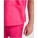 Panacea 160 g/m2 bluzka do pracy unisex z krótkim rękawem róż rozetka (R90984R1)