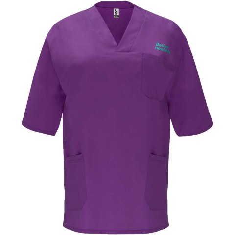 Panacea 160 g/m2 bluzka do pracy unisex z krótkim rękawem winogronowy (R90984W4)