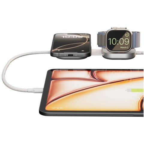 Zens Pro 3 kabel ładujący USB-C 3 w 1 o mocy 140 W biały (12082201)