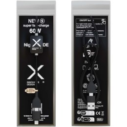 SCX.design C32 kabel do ładowania 60 W z przełącznikiem i podświetlanym logo czarny (2PX21290)