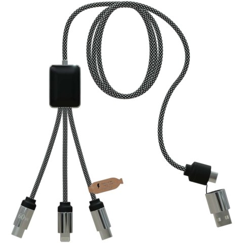 SCX.design C33 kabel do ładowania typu C o mocy 60 W z podwójnym podświetlanym logo melanż czarny (2PX21390)