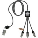 SCX.design C33 kabel do ładowania typu C o mocy 60 W z podwójnym podświetlanym logo melanż czarny (2PX21390)