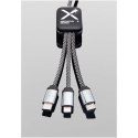 SCX.design C33 kabel do ładowania typu C o mocy 60 W z podwójnym podświetlanym logo melanż czarny (2PX21390)