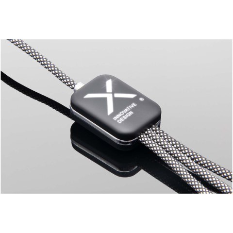 SCX.design C33 kabel do ładowania typu C o mocy 60 W z podwójnym podświetlanym logo melanż czarny (2PX21390)