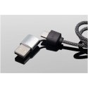 SCX.design C33 kabel do ładowania typu C o mocy 60 W z podwójnym podświetlanym logo melanż czarny (2PX21390)
