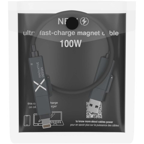 SCX.design C59 magnetyczny kabel do ładowania o mocy 100 W w izolacji z silikonu czarny (2PX21590)