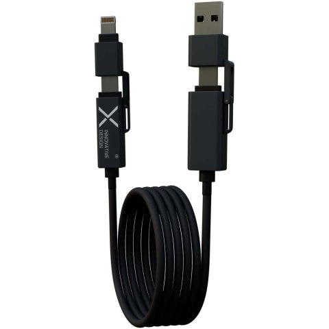 SCX.design C59 magnetyczny kabel do ładowania o mocy 100 W w izolacji z silikonu czarny (2PX21590)