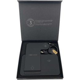 SCX.design W28 bezprzewodowa baza ładująca 3 w 1 ze stojakiem na telefon czarny (2PX13590)