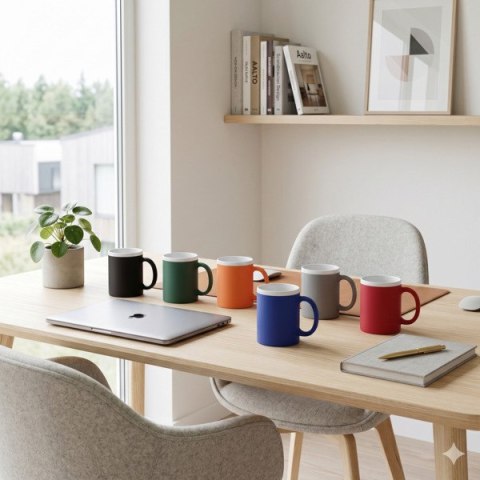 Kubek ceramiczny Velutti 350 ml, czarny