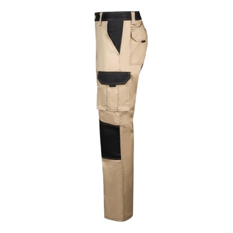 VL NJORD. Dwukolorowe spodnie diagonalne z wieloma kieszeniami (200 g/m²), z bawełny (35%) i poliestru (65%)