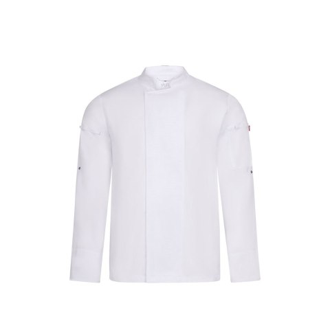 VL AGNI. Kurtka kucharska unisex (190 g/m²) z bawełny (35%) i poliestru z recyklingu (65%)