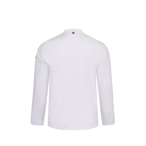 VL AGNI. Kurtka kucharska unisex (190 g/m²) z bawełny (35%) i poliestru z recyklingu (65%)