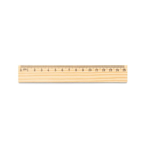 WESLEY 15. Linijka z drewna sosnowego o długości 15 cm