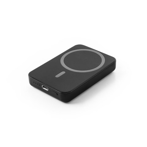 AMPERE. Magnetyczny power bank 5 000 mAh z superszybką ładowarką bezprzewodową 15 W wykonany w 100% z rABS