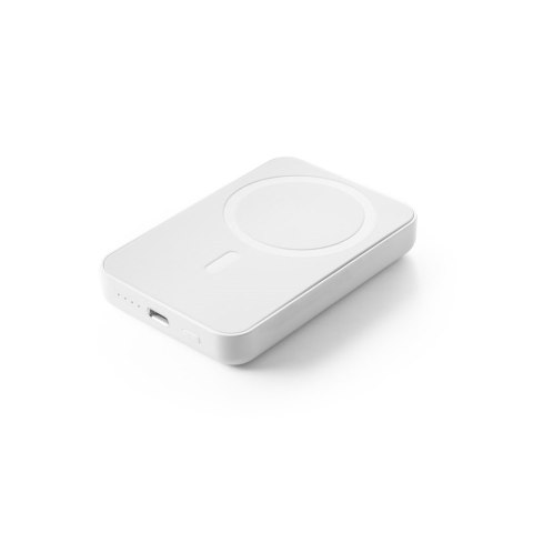 AMPERE. Magnetyczny power bank 5 000 mAh z superszybką ładowarką bezprzewodową 15 W wykonany w 100% z rABS