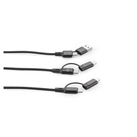 BERTOZZI. Superszybki kabel USB 6 w 1 wykonany z aluminium i przetworzonego PET