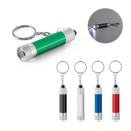 RE-LERGAN. Aluminiowy brelok do kluczy z recyklingu z 3-światłową latarką LED