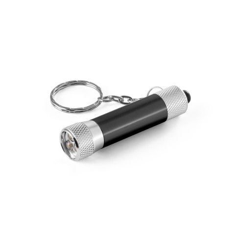 RE-LERGAN. Aluminiowy brelok do kluczy z recyklingu z 3-światłową latarką LED