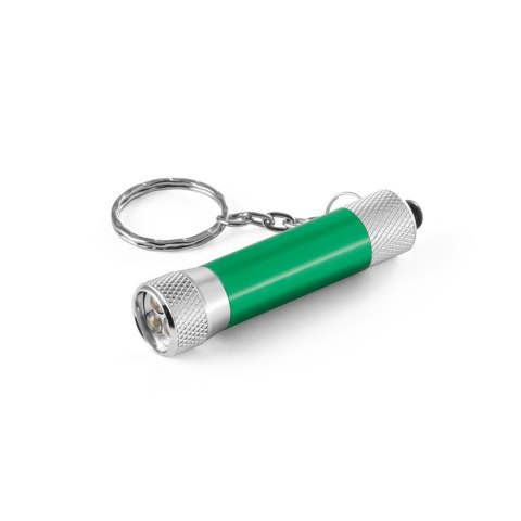 RE-LERGAN. Aluminiowy brelok do kluczy z recyklingu z 3-światłową latarką LED
