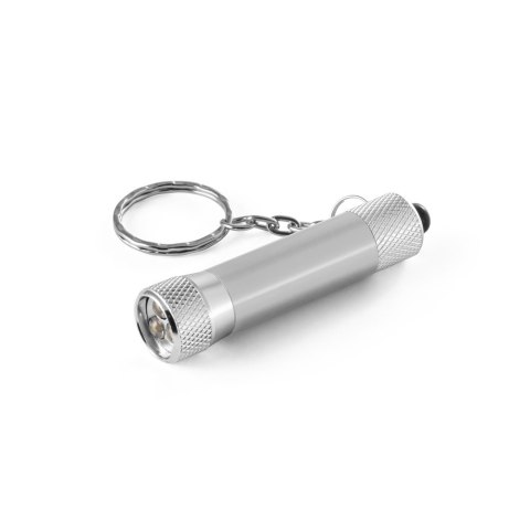RE-LERGAN. Aluminiowy brelok do kluczy z recyklingu z 3-światłową latarką LED