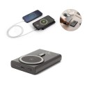 WRIGHT 10. Magnetyczny powerbank z superszybkim ładowaniem z recyklingowanego aluminium i recyklingowanego ABS o pojemności 10 0