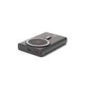WRIGHT 10. Magnetyczny powerbank z superszybkim ładowaniem z recyklingowanego aluminium i recyklingowanego ABS o pojemności 10 0