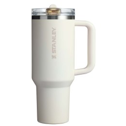 Stanley Quencher® ProTour 1180 ml termoizolowany kubek ze słomką, wykonany z recyklingowanej stali nierdzewnej kremowy
