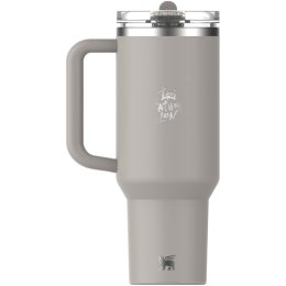 Stanley Quencher® ProTour 1180 ml termoizolowany kubek ze słomką, wykonany z recyklingowanej stali nierdzewnej szary