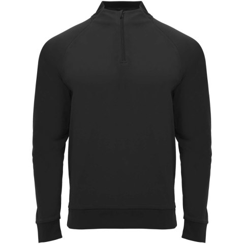 Epiro bluza unisex z długim rękawem i zamkiem błyskawicznym 1/4 200 g/m² czarny