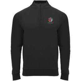 Epiro bluza unisex z długim rękawem i zamkiem błyskawicznym 1/4 200 g/m² czarny