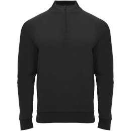 Epiro bluza unisex z długim rękawem i zamkiem błyskawicznym 1/4 200 g/m² czarny