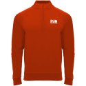 Epiro bluza unisex z długim rękawem i zamkiem błyskawicznym 1/4 200 g/m² czerwony