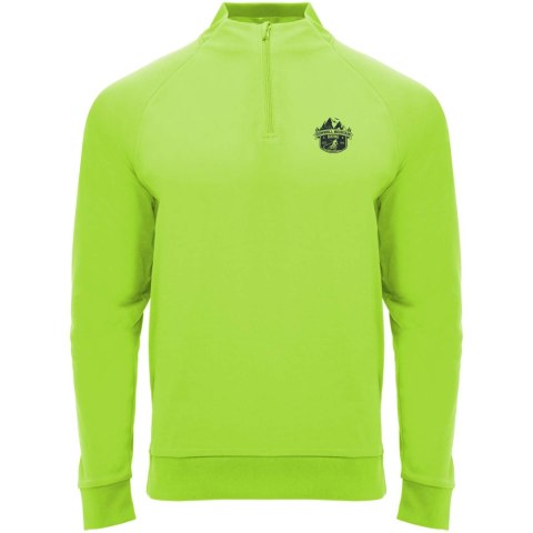 Epiro bluza unisex z długim rękawem i zamkiem błyskawicznym 1/4 200 g/m² fluorescencyjna zieleń
