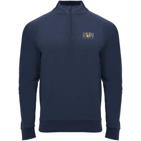 Epiro bluza unisex z długim rękawem i zamkiem błyskawicznym 1/4 200 g/m² granatowy
