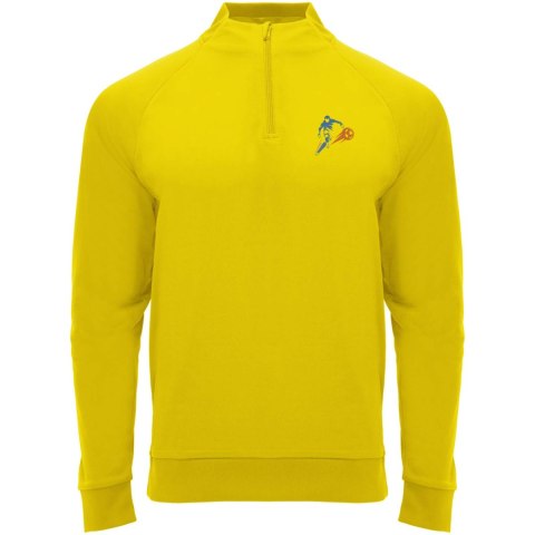 Epiro bluza unisex z długim rękawem i zamkiem błyskawicznym 1/4 200 g/m² żółty