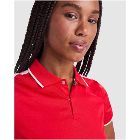Tamil sportowa koszulka damska polo z krótkim rękawem navy blue, biały