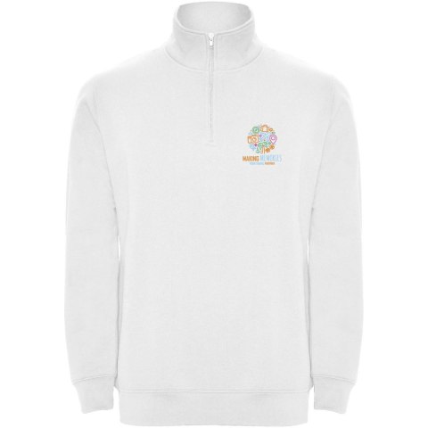 Aneto bluza rozpinany pod szyją na suwak 280 g/m² biały