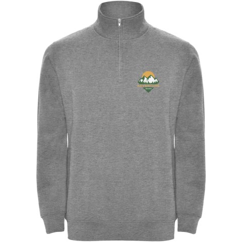 Aneto bluza rozpinany pod szyją na suwak 280 g/m² melanż szary