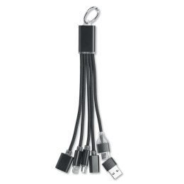 Brelok 3w1 kabel ładujący czarny (MO3150-03)
