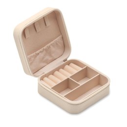 Etui na biżuterię PU podróżne beżowy (MO3146-13)
