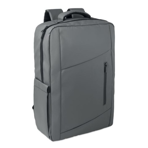 Plecak na laptopa 15" PU RPET kamienny szary (MO3208-15)