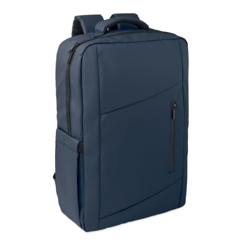 Plecak na laptopa 15" PU RPET niebieski (MO3208-04)